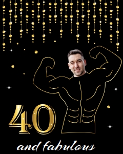Funny Party Signs 16x20 Inch - 40th Birthday - Fabulous - Man: 40th Birthday Party Bundle