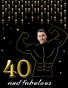 Funny Party Signs 8.5x11 Inch - 40th Birthday - Fabulous - Man: 40th Birthday Party Bundle
