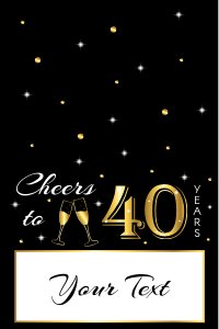 Food Label - 40th Birthday - Classic design preview