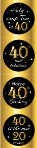 Cupcake Toppers - 40th Birthday - Classic design preview