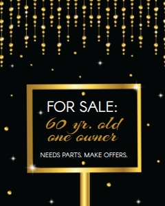 Funny Party Signs16x20 Inch - 60th Birthday - For Sale: 60th Birthday Party Decoration Bundle