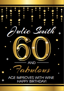 Wine Labels - 60th Birthday - Classic: Wine Labels - 60th Birthday - Classic