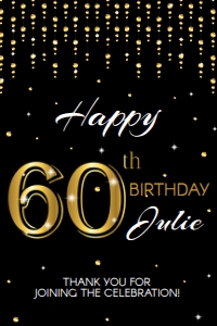 Party Sign 20x30 Inch - 60th Birthday - Classic: 60th Birthday Party Decoration Bundle