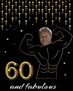 Funny Party Signs 16x20 Inch - 60th Birthday - Fabulous - Man: 60th Birthday Party Decoration Bundle