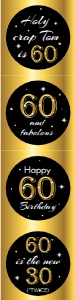 Cupcake Toppers - 60th Birthday - Classic: 60th Birthday Party Decoration Bundle