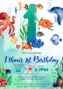 KID12 - Under the Sea Invitation: KID12 - Under the Sea Invitation