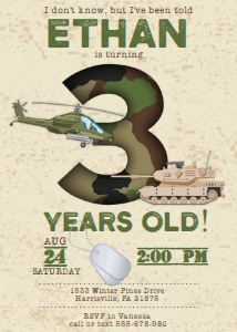 KID15 - Army 3rd Birthday: KID15 - Army Birthday