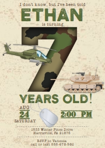 KID15 - Army 7th Birthday: KID15 - Army Birthday