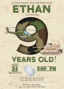 KID15 - Army 9th Birthday: KID15 - Army Birthday