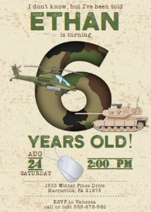KID15 - Army 6th Birthday: KID15 - Army Birthday