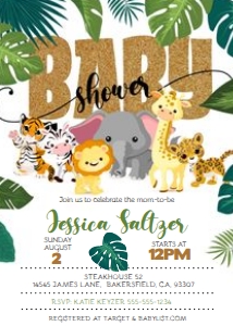 BAB01 - Jungle Baby Shower: BAB01 - Jungle Baby Shower