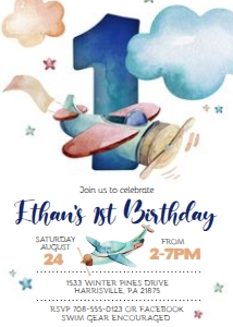 KID20 - Airplane Birthday design preview