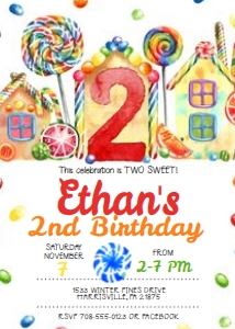 KID21 - Candyland Invitation - 2nd: KID21 - Candyland