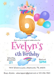 KID23 - Unicorn Birthday - 6th: KID23 - Unicorn Birthday