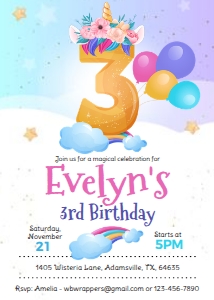 KID23 - Unicorn Birthday - 3rd: KID23 - Unicorn Birthday