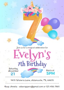 KID23 - Unicorn Birthday - 7th: KID23 - Unicorn Birthday