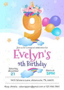 KID23 - Unicorn Birthday - 9th: KID23 - Unicorn Birthday