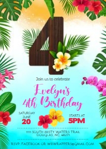 KID24 - Luau Birthday - 4th: KID24 - Luau Party