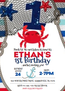 KID36 - Crab Invitation design preview