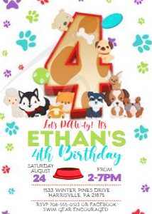 KID43 - Dog Birthday - 4th: KID43 - Dog Birthday Party
