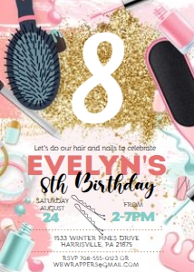 KID19 - Hair and Nails Glam Party design preview