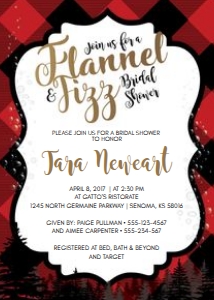 WED25 - Flannel and Fizz Bridal Shower: WED25 - Flannel & Fizz Bridal Shower