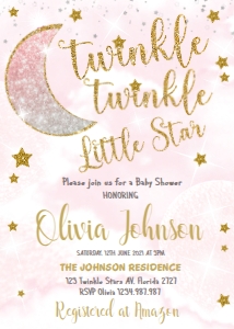 07.Little Star invitation Baby Shower: 07.e.Little invitation
