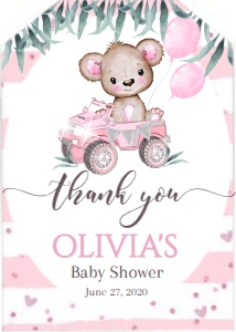 013. Favor tags Girl Teddy Bear: 013 Favor tags Bear Girl