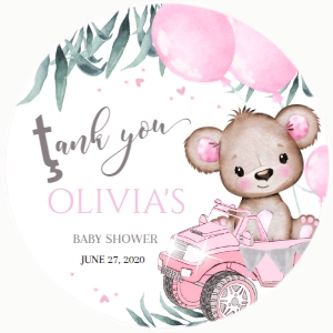 014. Favor tags Bear Girl 2x2: 014 favor tags Girl Bear