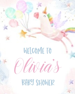 012. Welcome Baby shower unicorn: 012 Welcome Baby shower Unicorn.