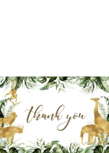 015 Thank you,  jungle: 015 jungle thank you card