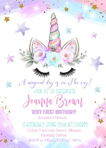 08. birthday, unicorn: 08.l. birthday, unicorn, invitation