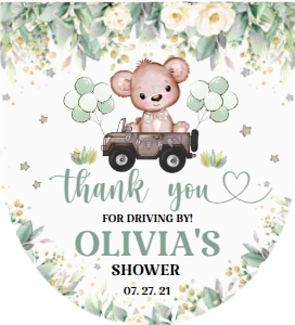 2727.l.Sanitizer bottles labels teddy bear ( round) design preview