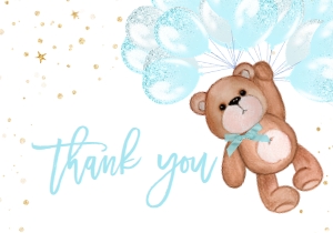 015.d.thank you card, teddy bear, 5ccrr: 015.l.thank you cart,5