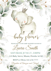 07.l.baby shower,, elephant design preview