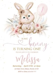 BOHO#BUNNY#2#Girl#BIRTHDAY# design preview