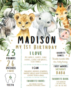 SAFARI#Milestone Poster#16 x 20 in design preview