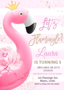 FLAMINGO#2#birthday design preview