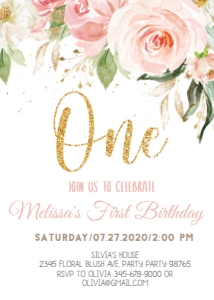 Blush Pink Floral#partyinv design preview