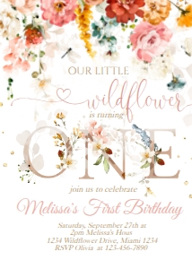 WILDFLOWER#BIRTHDAY#ONE#1 design preview