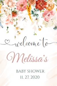 WILDFLOWER#WEL#babyshower#24x36: WILDFLOWER#WEL#babyshower#24x36
