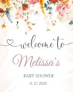 WILDFLOWER#WEL#babyshower#16x20: WILDFLOWER#WEL#babyshower#24x36