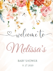 WILDFLOWER#WEL#babyshower#18x24: WILDFLOWER#WEL#babyshower#24x36