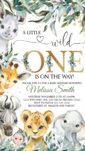 EVITE#WILD#babyshower# design preview