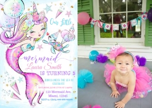 AL#MERMAID#08.d.zz.#4 birthday invitation: AL#MERMAID#08.d.zz.#4 birthday invitation
