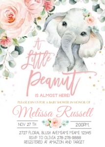 ELEPHANT#1#FF#babyshower#pink# design preview