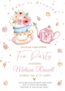 TEA#PINK#2#babyshower# design preview
