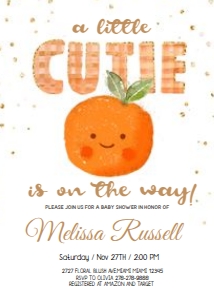 PEACH#1#babyshower#invites# design preview