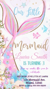 EVITE#MERMAID#2#birthday# design preview