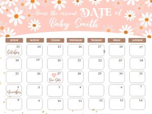 DAISY 8V #calendar#due date# design preview